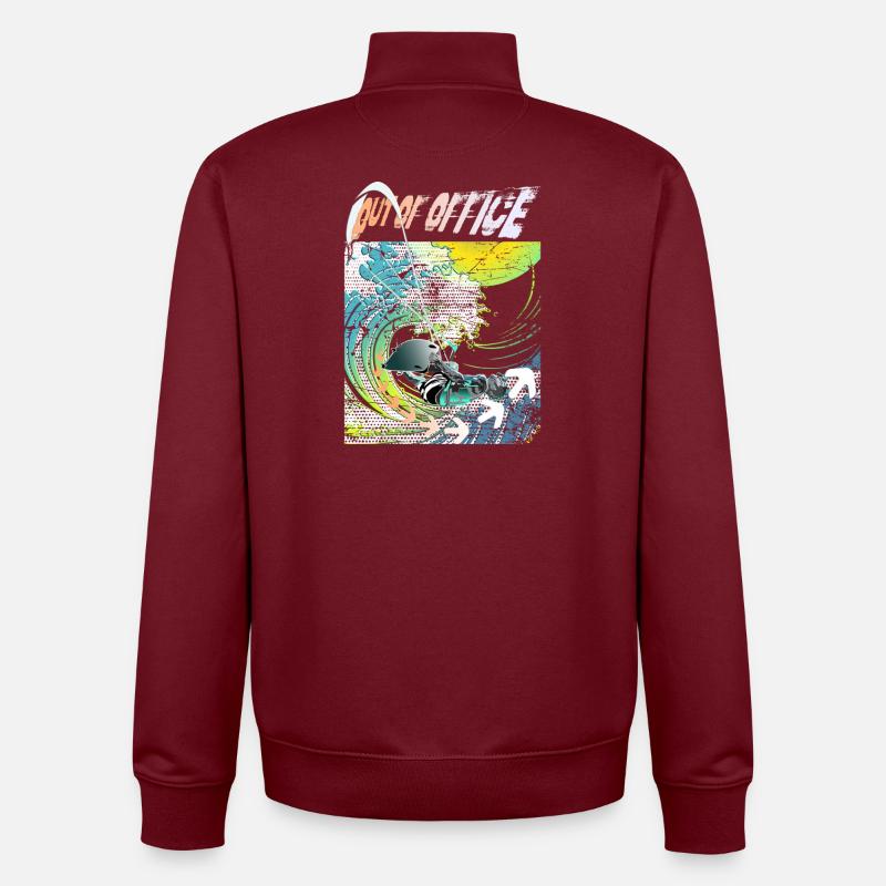Kitesurf hors du pouvoir - Sweat zippé unisexe en coton bio Stanley/Stella - bordeaux