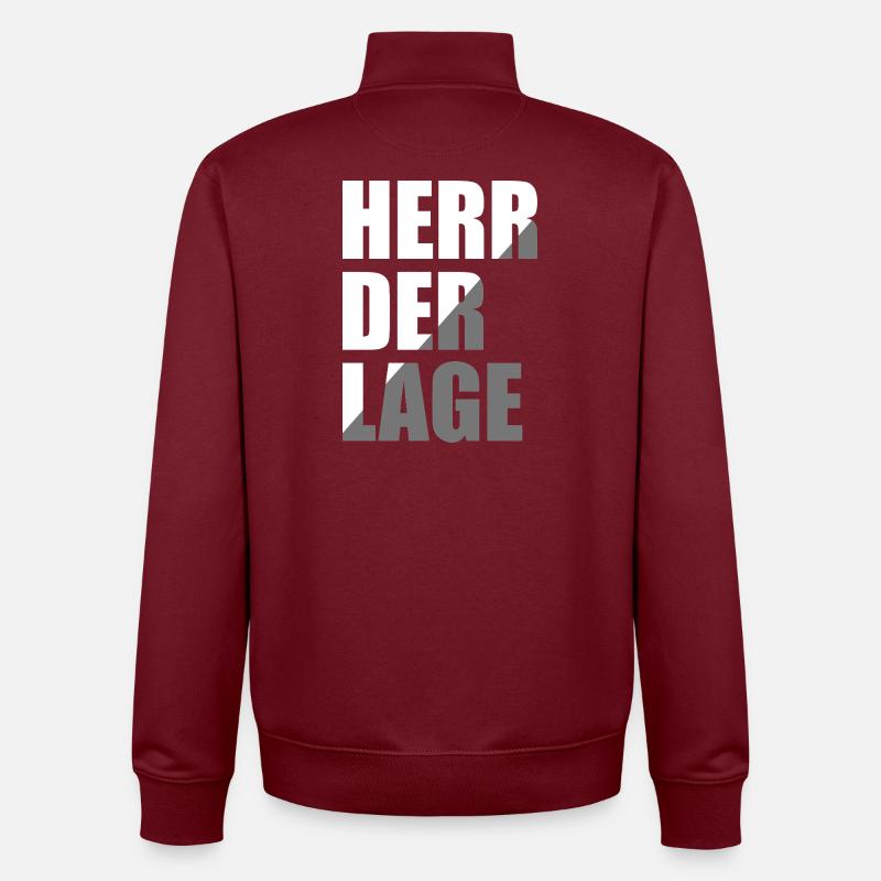 Maître de la situation - Sweat zippé unisexe en coton bio Stanley/Stella - bordeaux