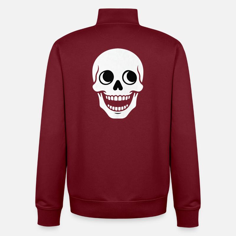 Totenkopf - Unisex Organic Zip Sweatshirt von Stanley/Stella - Burgunderrot