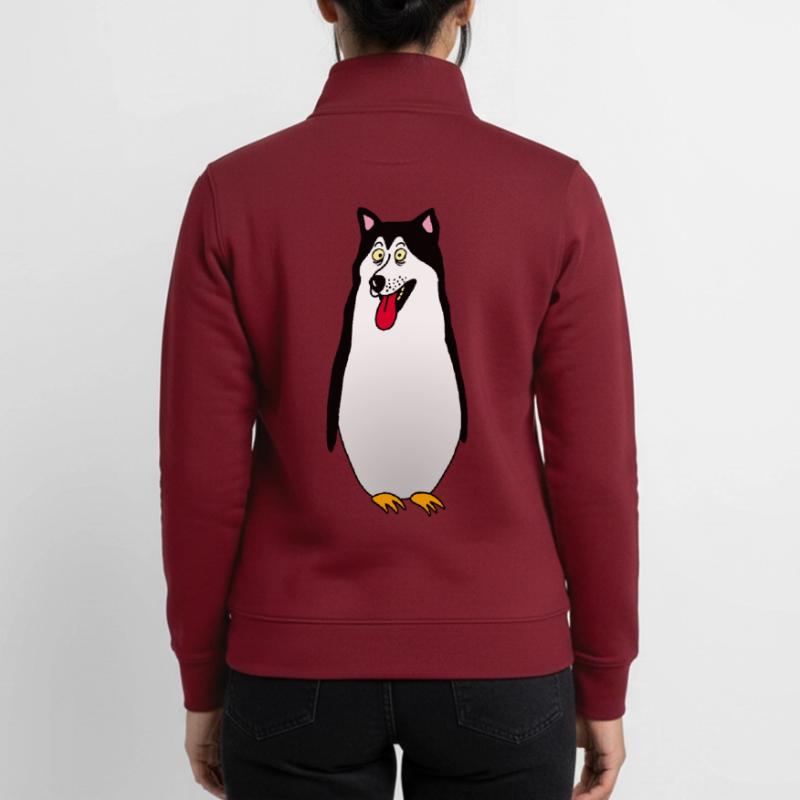 Hund oder Pinguin? Unisex Organic Zip Sweatshirt von Stanley/Stella