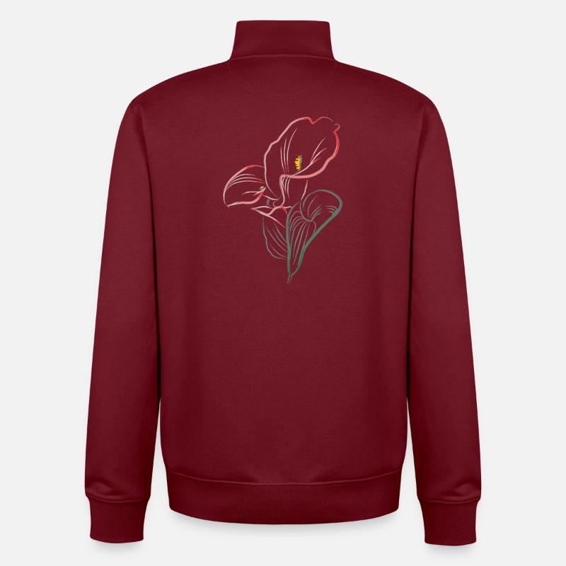 Mélange CALLA Rouge-Rose - Sweat zippé unisexe en coton bio Stanley/Stella - bordeaux