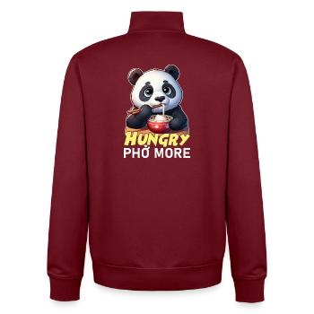 Hungry Panda Pho Plus - Unisex Organic Zip Sweatshirt by Stanley/Stella - burgundy - Back - AI Model Male 185 dark (185cm)