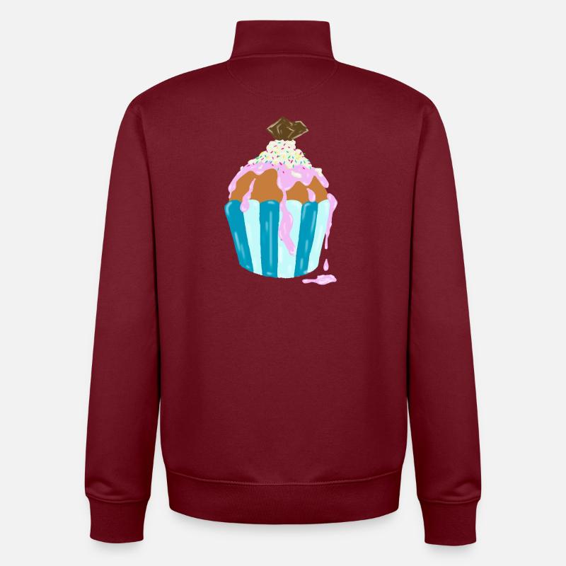 Cupcake, Törtchen - Unisex Organic Zip Sweatshirt von Stanley/Stella - Burgunderrot