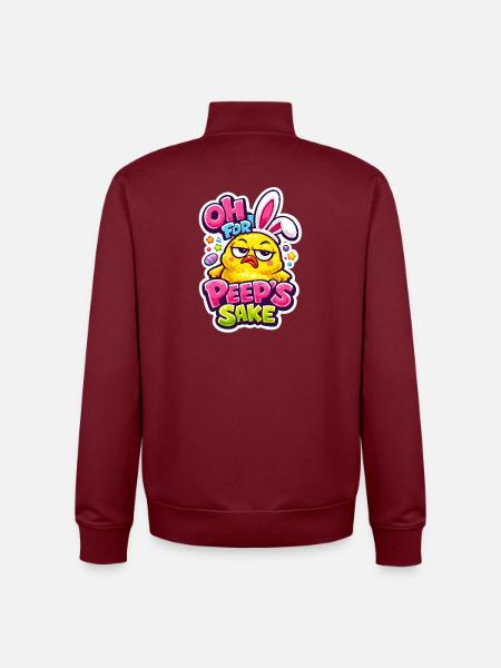 Joyeux Millésime de Pâques - Sweat zippé unisexe en coton bio Stanley/Stella - bordeaux