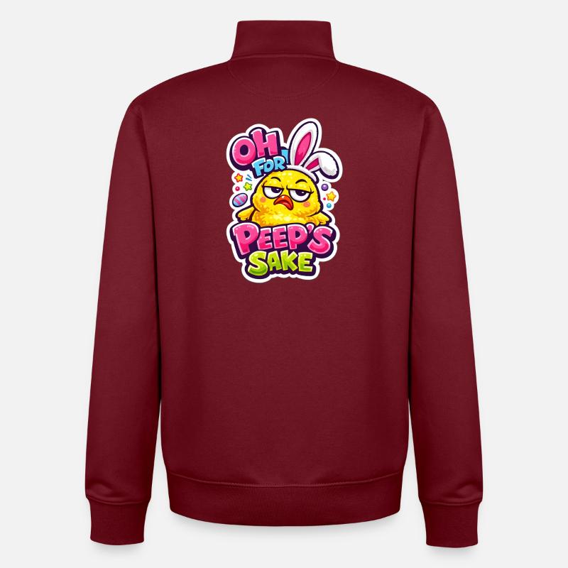 Joyeux Millésime de Pâques - Sweat zippé unisexe en coton bio Stanley/Stella - bordeaux