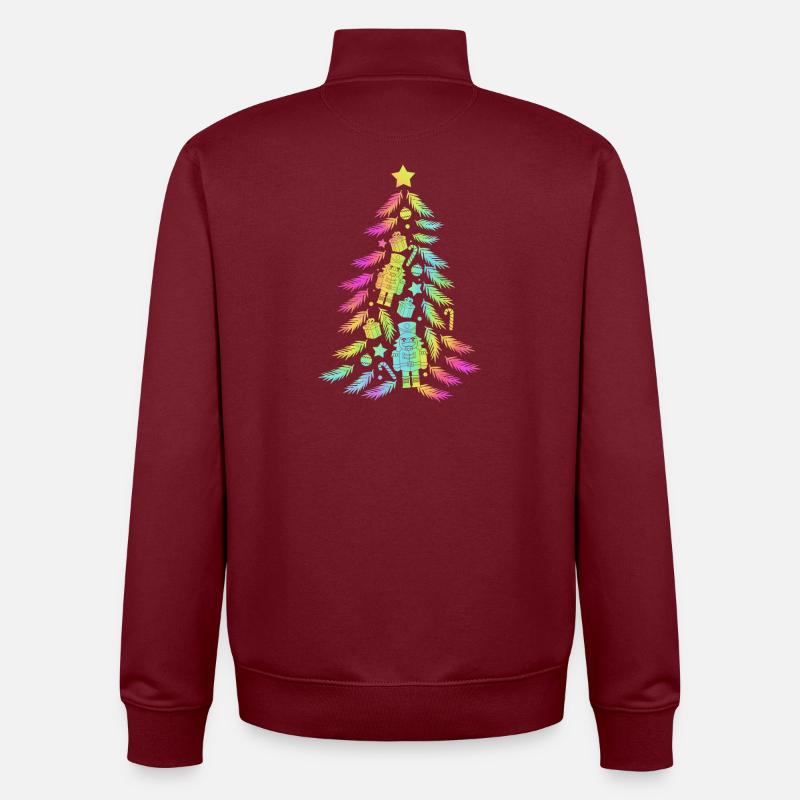 Weihnachtsbaum Nussknacker - Unisex Organic Zip Sweatshirt von Stanley/Stella - Burgunderrot