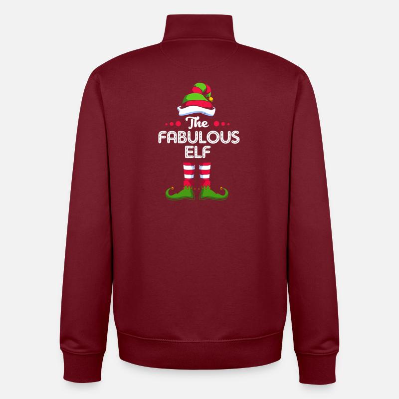 Elfe Elf Weihnachtsgeschenk - Unisex Organic Zip Sweatshirt von Stanley/Stella - Burgunderrot