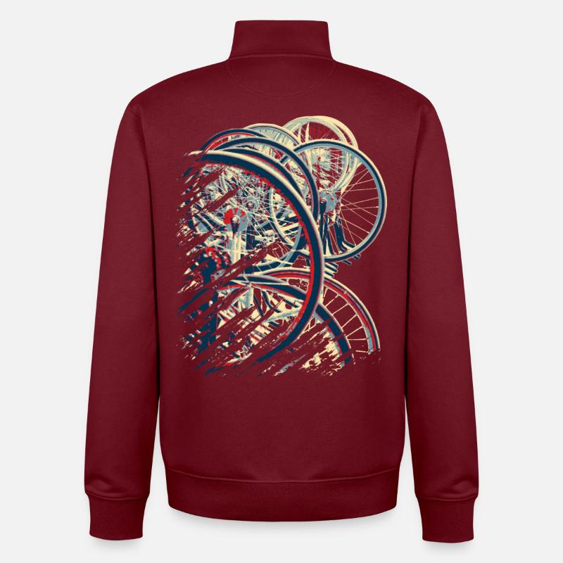 Radball | Cycle Ball Break 1 - Sweat zippé unisexe en coton bio Stanley/Stella - bordeaux