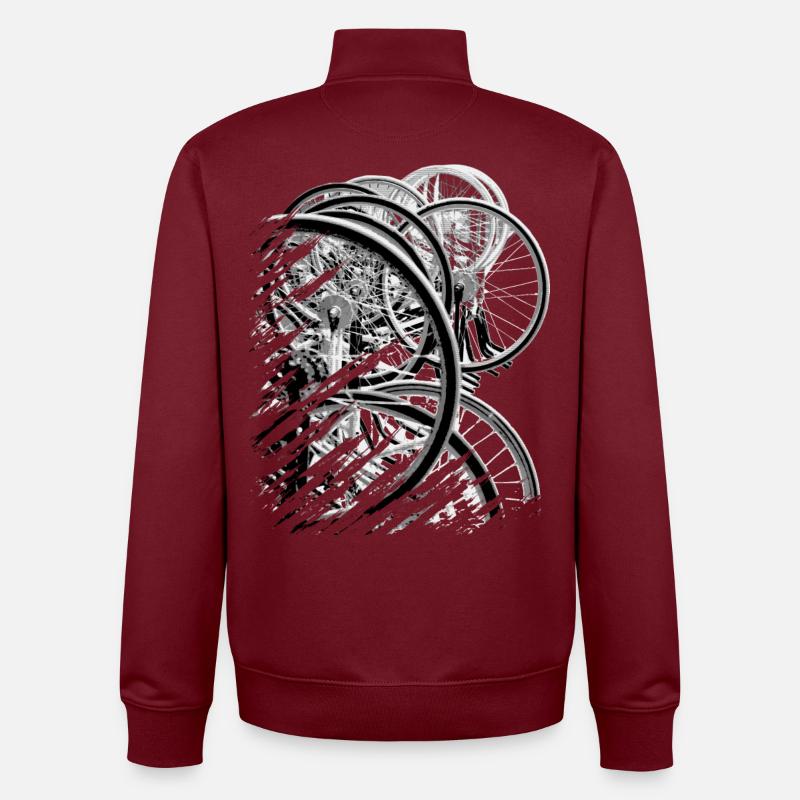 Radball | Cycle Ball Break 2 - Sweat zippé unisexe en coton bio Stanley/Stella - bordeaux