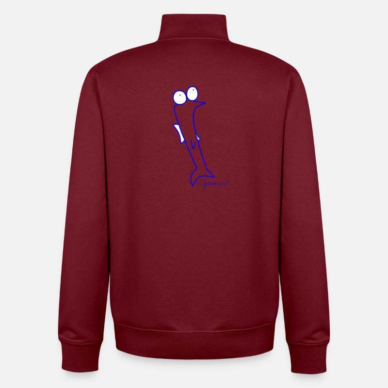 Plötzfisch - Piscis Rutilus - Unisex Organic Zip Sweatshirt von Stanley/Stella - Burgunderrot