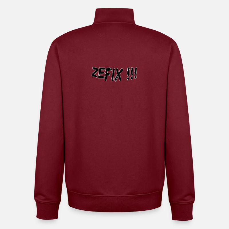 Zefix - Unisex Organic Zip Sweatshirt von Stanley/Stella - Burgunderrot