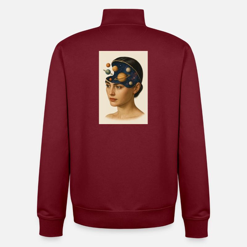 Astronomy Mind - Unisex Organic Zip Sweatshirt von Stanley/Stella - Burgunderrot