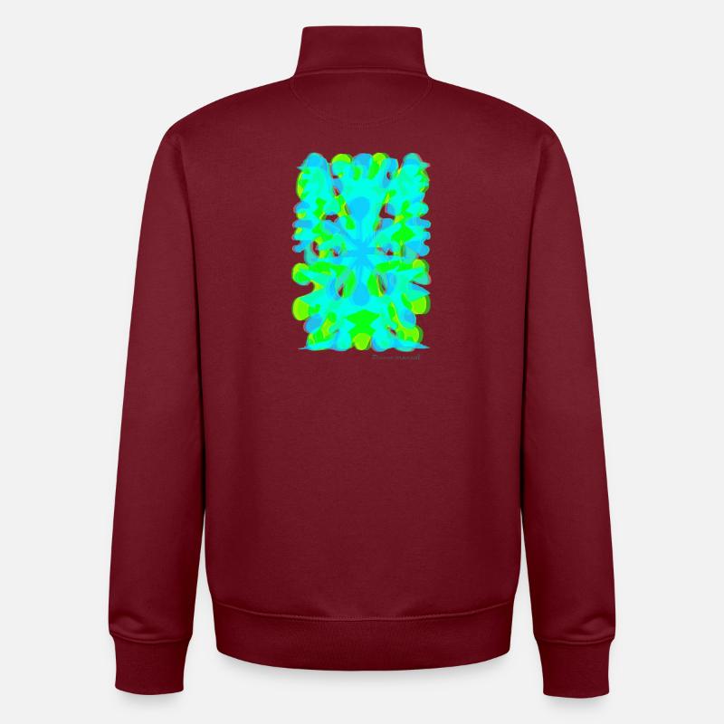 Proyecto_nuevo_-6-_-1-_-12-_-4- - Unisex Organic Zip Sweatshirt von Stanley/Stella - Burgunderrot