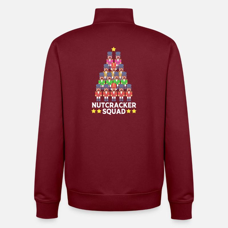 Casse-noisette de Noël - Sweat zippé unisexe en coton bio Stanley/Stella - bordeaux