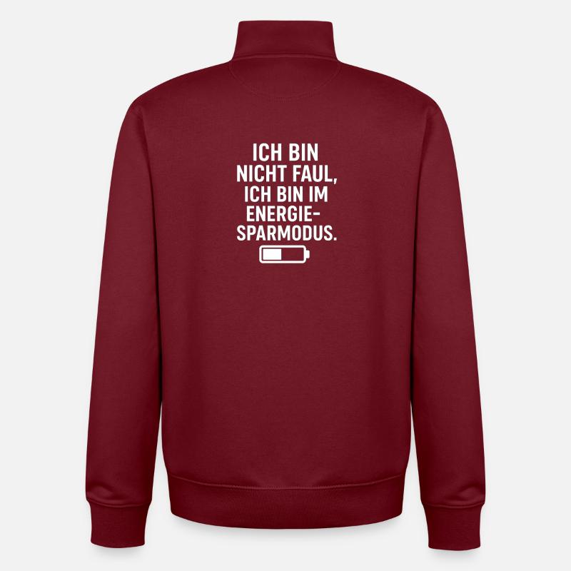 Je suis en mode d’économie d’énergie - Sweat zippé unisexe en coton bio Stanley/Stella - bordeaux