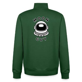 Moon Guy 2 (couleur changeante) - Sweat zippé unisexe en coton bio Stanley/Stella - vert bouteille - Dos - AI Model Male 185 dark (185cm)