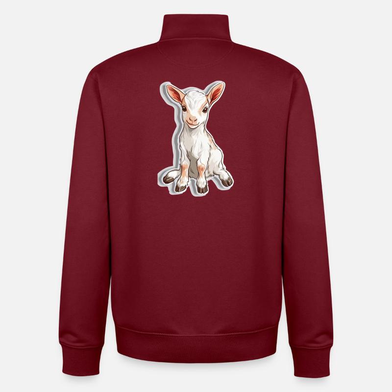 Ziege - Unisex Organic Zip Sweatshirt von Stanley/Stella - Burgunderrot