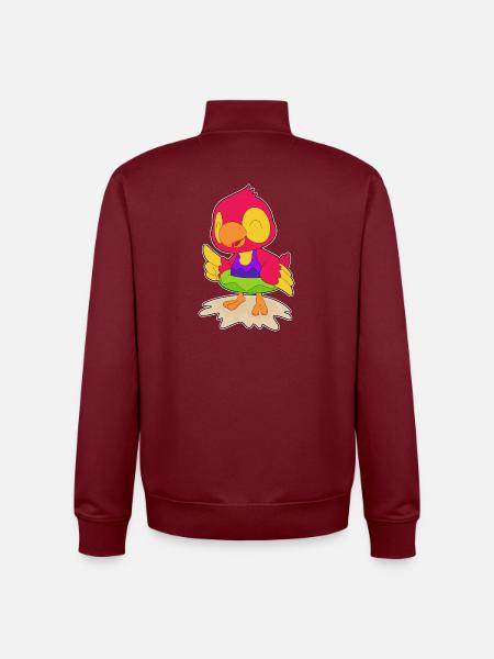 Parrot Beach Swim Ring Summer - Unisex Organic Zip Sweatshirt by Stanley/Stella - burgundy