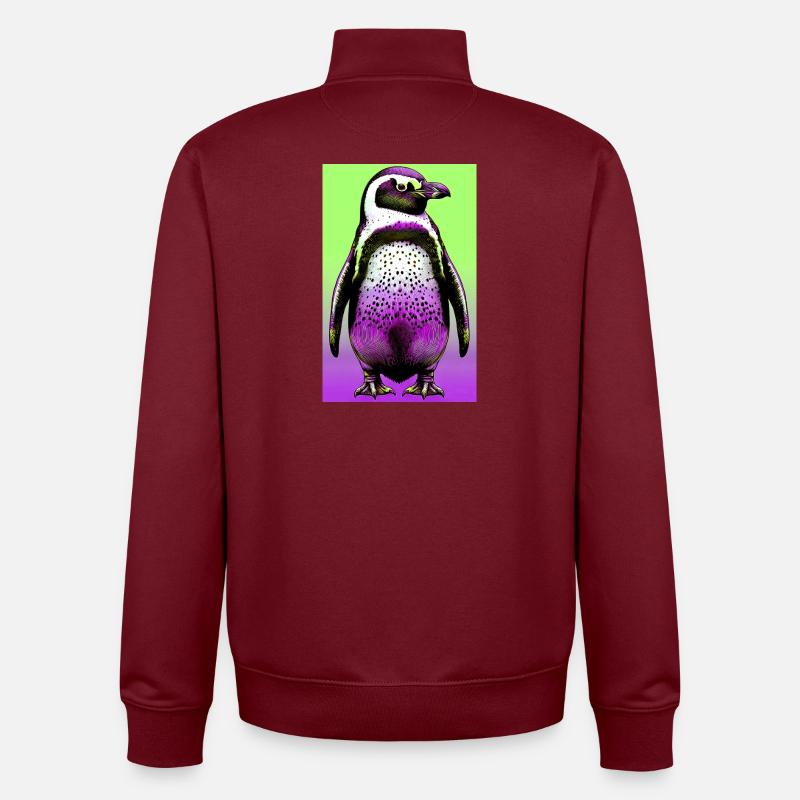 pingouin - Sweat zippé unisexe en coton bio Stanley/Stella - bordeaux