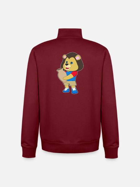Lion Vase - Unisex Organic Zip Sweatshirt by Stanley/Stella - burgundy