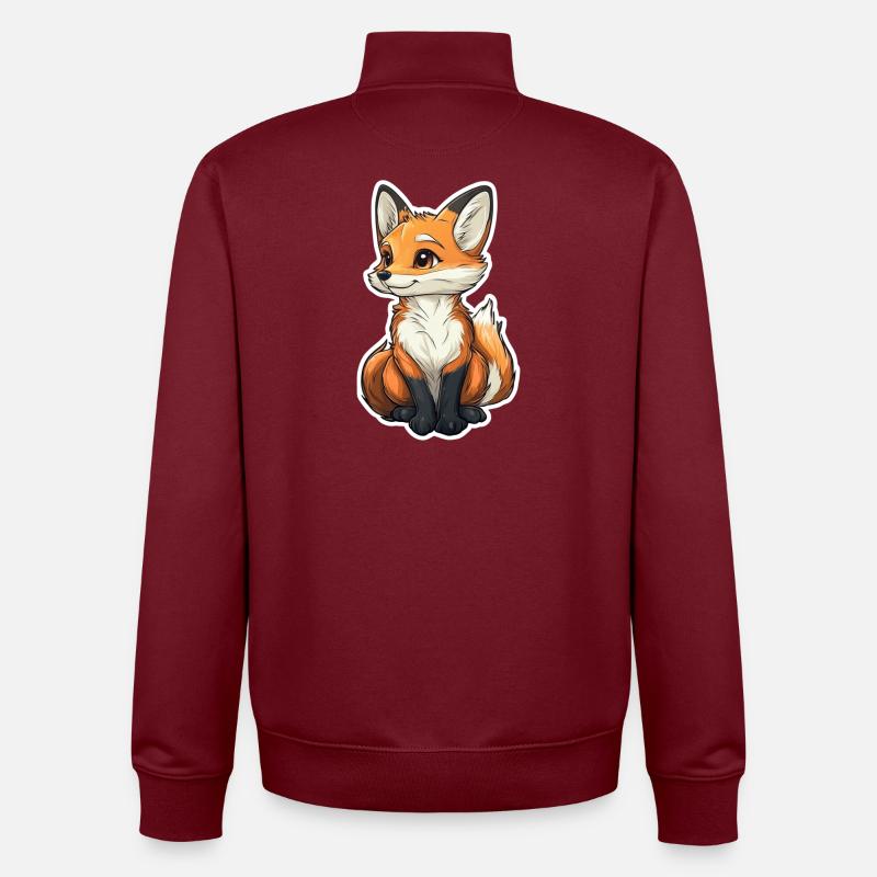 Fuchs - Unisex Organic Zip Sweatshirt von Stanley/Stella - Burgunderrot
