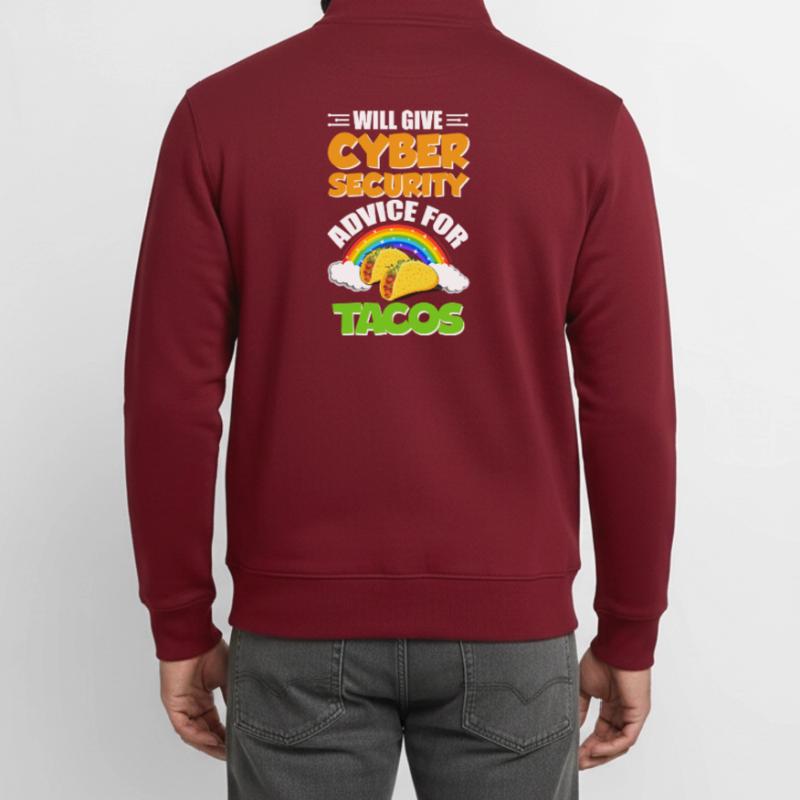 Funny Cybersecurity IT Support IT Security Network Unisex Organic Zip Sweatshirt by Stanley/Stella
