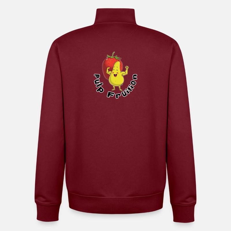 Pulp Fruit Kraftfigur - Unisex Organic Zip Sweatshirt von Stanley/Stella - Burgunderrot