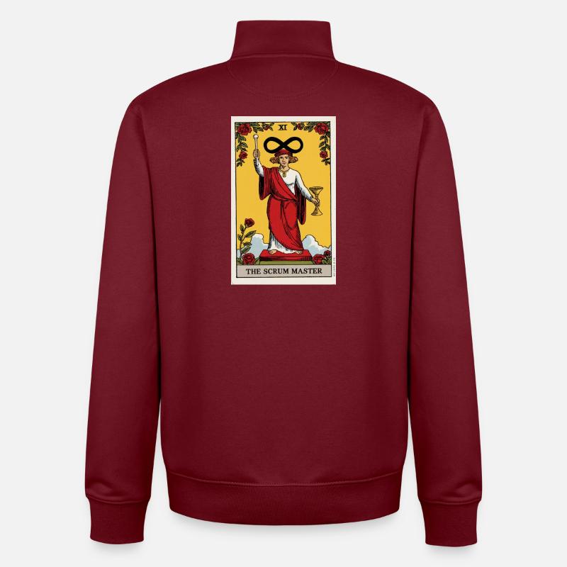 Das Infinity Tarot Scrum Master Design - Unisex Organic Zip Sweatshirt von Stanley/Stella - Burgunderrot