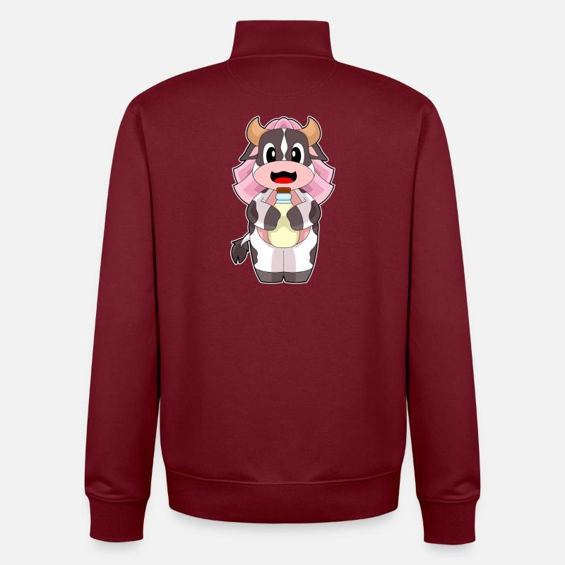 Chat Voile de mariée Mariage - Sweat zippé unisexe en coton bio Stanley/Stella - bordeaux