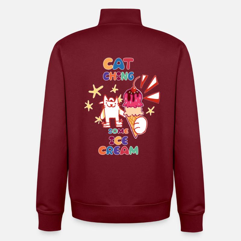 Ein Eis fangen - Unisex Organic Zip Sweatshirt von Stanley/Stella - Burgunderrot