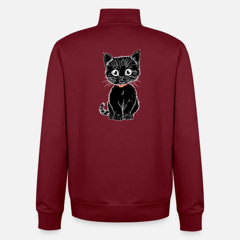 schwarz - Unisex Organic Zip Sweatshirt von Stanley/Stella - Burgunderrot