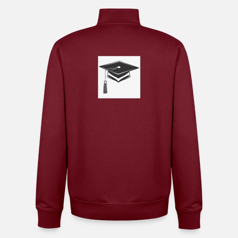 Abschlusskappe Icon - Unisex Organic Zip Sweatshirt von Stanley/Stella - Burgunderrot