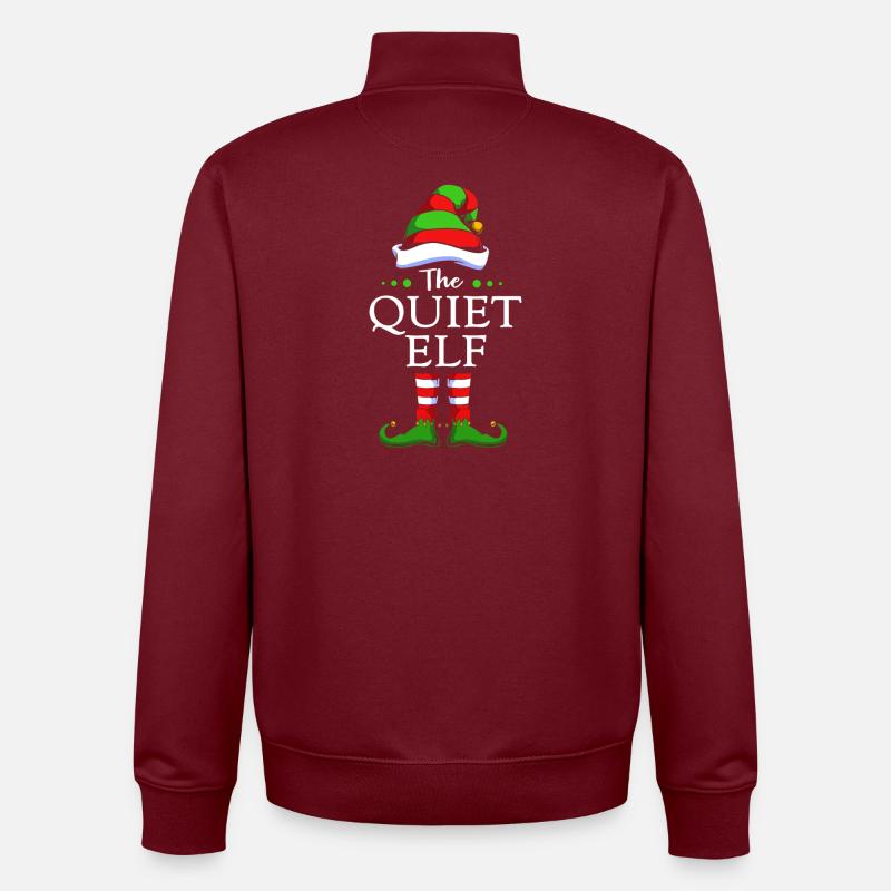 Elfe Elf Cadeau de Noël - Sweat zippé unisexe en coton bio Stanley/Stella - bordeaux