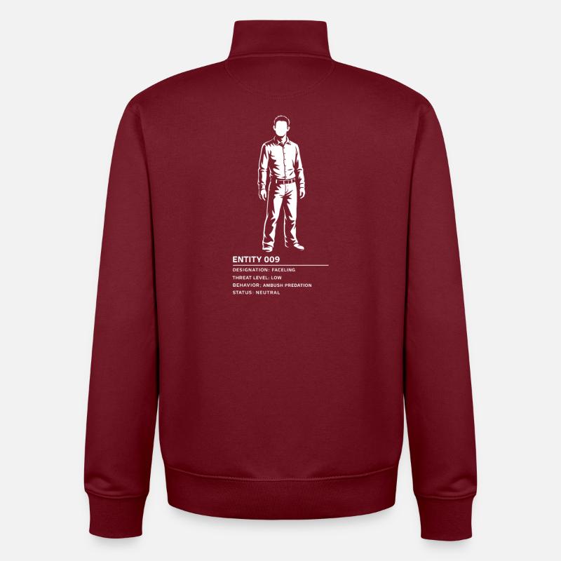 Backrooms Entité 9 blanche - Sweat zippé unisexe en coton bio Stanley/Stella - bordeaux