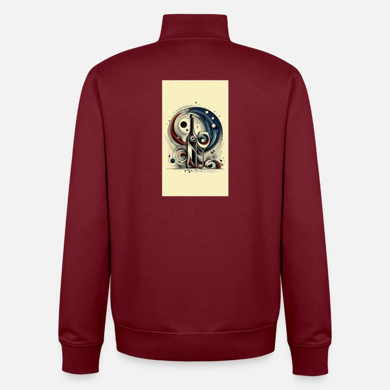 Vin 1 1 - Sweat zippé unisexe en coton bio Stanley/Stella - bordeaux