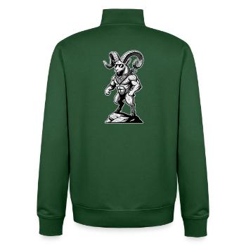 Randonneurs Alpinistes Montagnes Capricorn Buck - Sweat zippé unisexe en coton bio Stanley/Stella - vert bouteille - Dos - AI Model Male 185 dark (185cm)