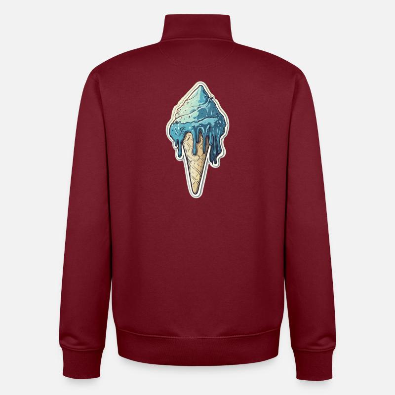 Eiscreme Eis - Unisex Organic Zip Sweatshirt von Stanley/Stella - Burgunderrot