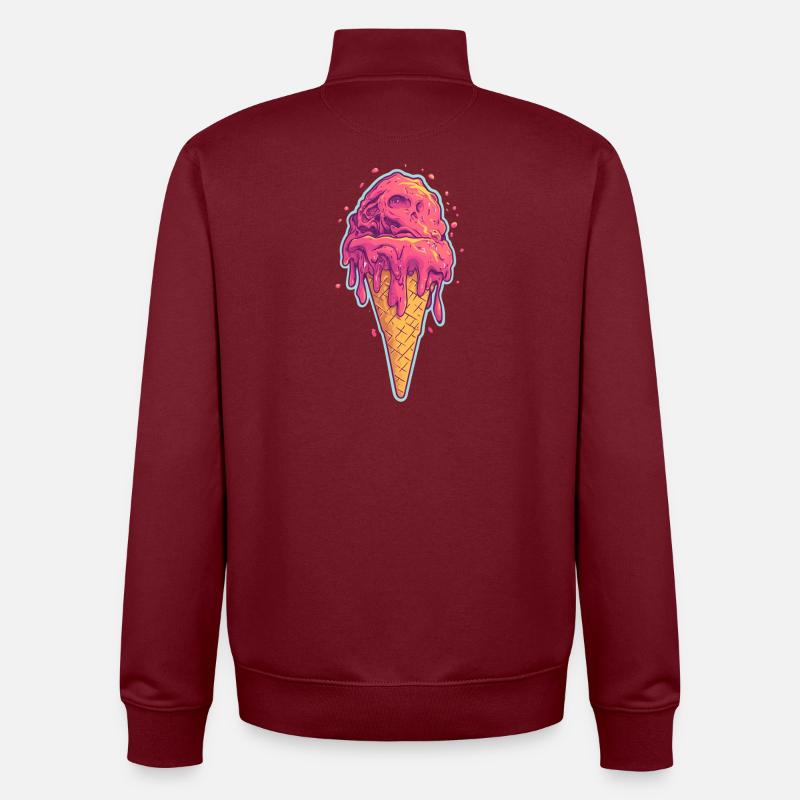 Eiscreme Eis - Unisex Organic Zip Sweatshirt von Stanley/Stella - Burgunderrot