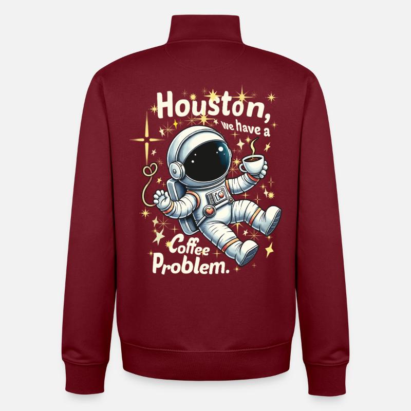 Coffee, Kaffee - lustiger Spruch - Unisex Organic Zip Sweatshirt von Stanley/Stella - Burgunderrot