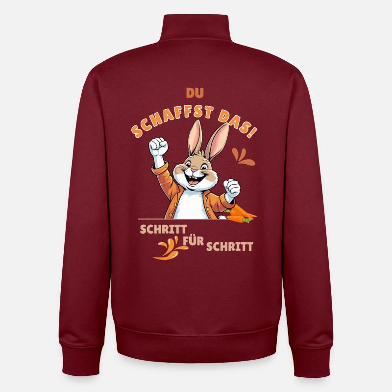 Canrots de motivation aux carottes - Sweat zippé unisexe en coton bio Stanley/Stella - bordeaux