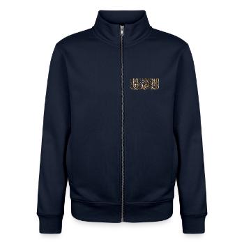Schahada la ilaha illa ALLAH GOld - Unisex Organic Zip Sweatshirt von Stanley/Stella - Navy - Vorne - AI Model Female 172 light (172cm) & AI Model Male 185 light (185cm)