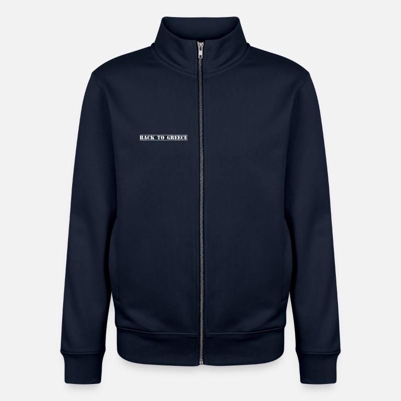 Grèce, Grèce - Sweat zippé unisexe en coton bio Stanley/Stella - marine