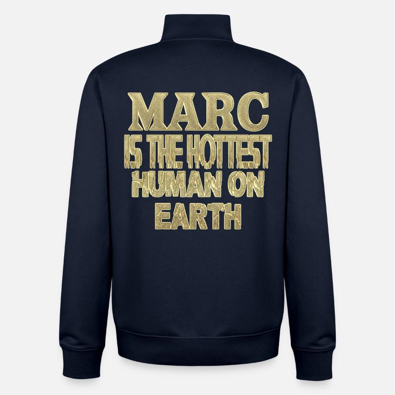 Marc - Sweat zippé unisexe en coton bio Stanley/Stella - marine