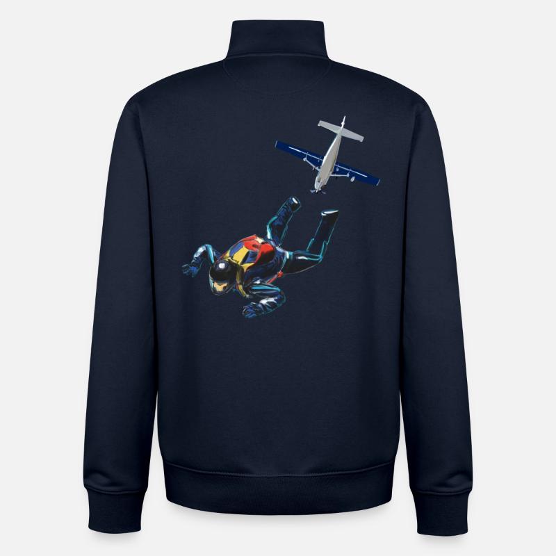 Skydiver - Sweat zippé unisexe en coton bio Stanley/Stella - marine