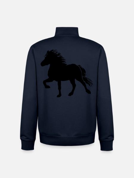 Kraftfuld islandsk hest Tölt, islandsk, islandsk pony - Stanley/Stella unisex sweatshirt med lynlås i økologisk - marineblå