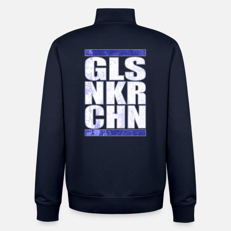GLSNKRCHN Gelsenkirchen Schalke idée cadeau - Sweat zippé unisexe en coton bio Stanley/Stella - marine