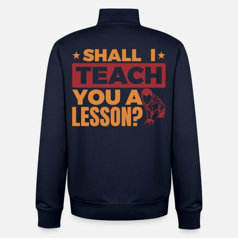 Drôle de dicton de billard - Sweat zippé unisexe en coton bio Stanley/Stella - marine