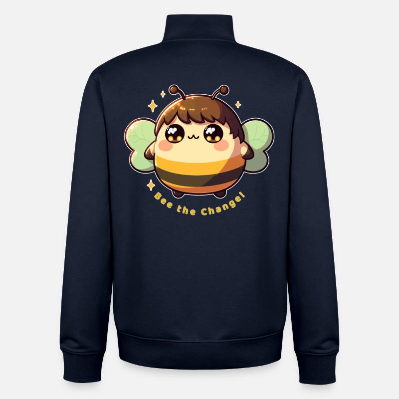 Bee the Change ! - Sweat zippé unisexe en coton bio Stanley/Stella - marine