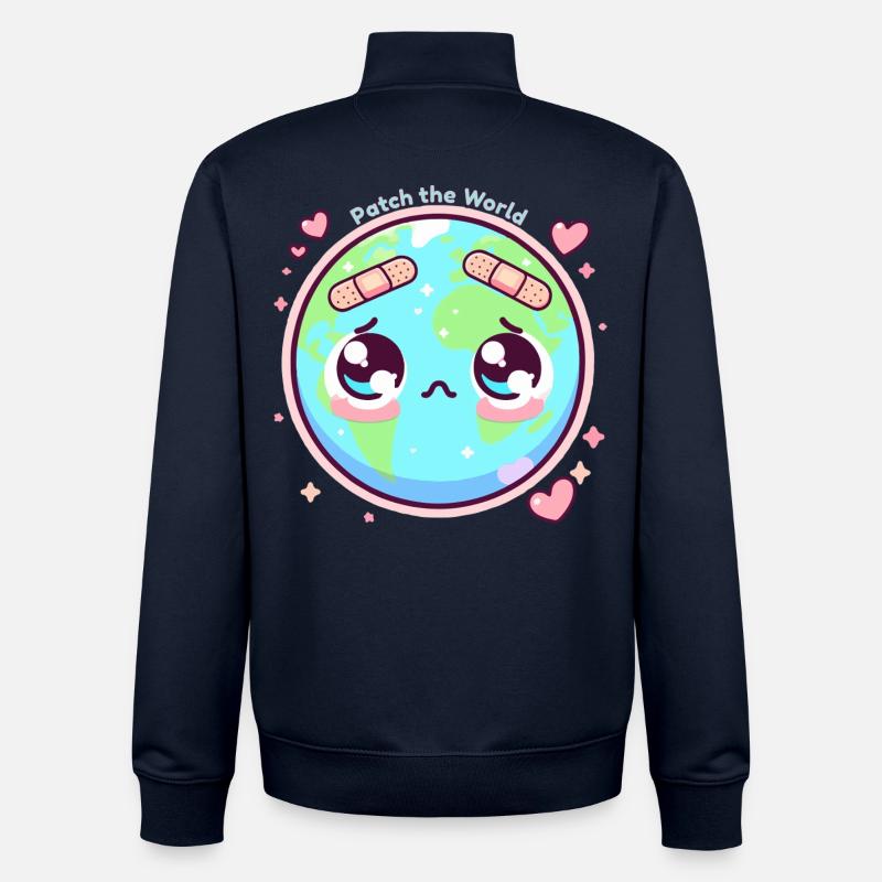Patch die Welt - Unisex Organic Zip Sweatshirt von Stanley/Stella - Navy