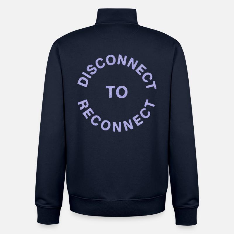 Offline is the new cool - Unisex Organic Zip Sweatshirt by Stanley/Stella - navy